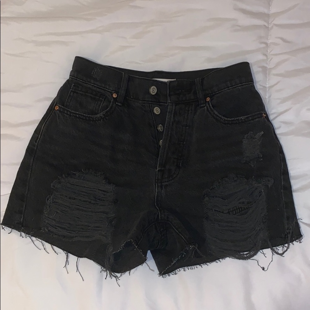 Pacsun High rise icon black shorts